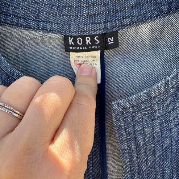 Vintage Micheal Kors open front Blue denim duster with a boho vibe - Picture 2 of 6